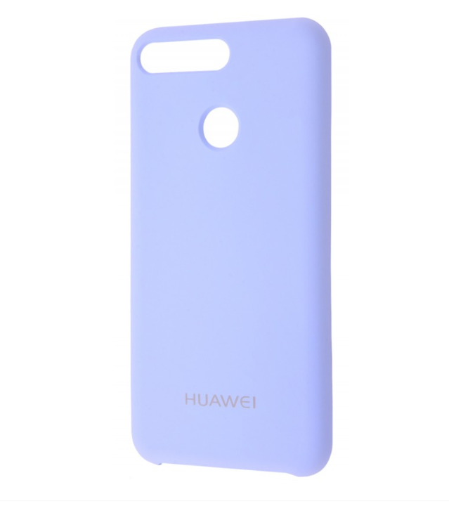 Накладка для Huawei Y7 Prime 2018 (LDN-L21) / Honor 7C Pro (LND-L29) /Enjoy 8  Silicone Cover (Lilac cream) (надпис)-0